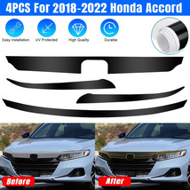 Chrome Delete Blackout Overlay Front Grill Trim for 2018-2022 Honda Accord Black - £13.32 GBP