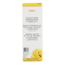 GiGi NATURAL MUSLIN EPILATING STRIPS &amp; APPLICATORS FOR ALL SOFT WAXES #0680 - £3.12 GBP