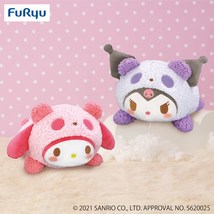 Japan Melody & Kuromi Mokomoko Panda BIG Plush (2pc set) - 35cm Valentine's Day - $87.78