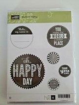 Stampin Up Starburst Sayings Happy Day Name Tag Thank You Celebrate Uec Badge - £8.78 GBP