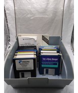 Lot Of (50+) MS-Dos Various 3.5&quot; Floppy Disk Collection With Container - $1,399.27 MXN