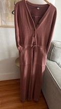 Old Navy Brown Boho Confy Wide Leg Utility Button Baggy Jumsuit Size M - $35.00