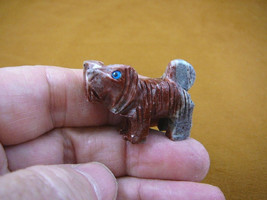 (Y-DOG-LL-13) red Lhasa Apso Mi Ki DOGS I love my dog carving SOAPSTONE ... - £6.75 GBP