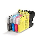 Compatible with Brother LC61BK-C-M-Y Compatible Ink Cartridge Combo Pack... - $470.27 MXN