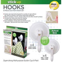 Ideas in Motion 8 Piece Stick Up Suction Hook Set - £7.42 GBP