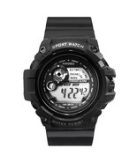 Men&#39;s Black Sports Digital Watch Waterproof Multi-function Wristwatch - $10.19