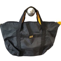 Bill Blass Tote Bag Black Nylon Zip Top Large Size - $6.80