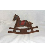 Vintage Decorative Hand Carved Rocking Horse Toy Decoration - £11.71 GBP