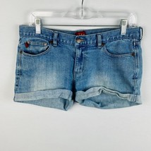 Vintage Tilt Brand Juniors Teens 9 Light Wash Cuffed Jean Shorts * - £12.04 GBP