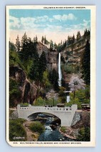 Multnomah Falls and Bridges Columbia River Oregon OR UNP WB Postcard L15 - £5.64 GBP