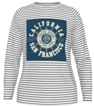 California San Francisco Men&#39;s long sleeve shirt with stripes  - £31.38 GBP