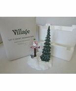 DEPT 56 52594 VILLAGE LET IT SNOW SNOWMAN SIGN ACCESSORY - $12.59