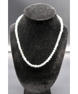 Vtg Clear Glass Bead Graduating Necklace Silver Tone Clasp - $35.07 CAD