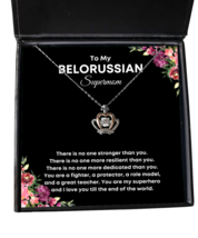 Necklace Present For Belorussian Mom - To My Supermom - Jewelry Crown Pendant  - £39.11 GBP