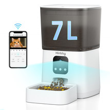 7L Wifi Pet Cat Dog Auto Feeder Food Dispenser W/ Remote Voice &amp; Video C... - £105.12 GBP
