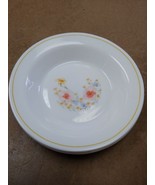Arc Arcopal Soup Bowls/Salad Bowls, White w Yellow Flowers 8.5&quot;  France - £6.25 GBP