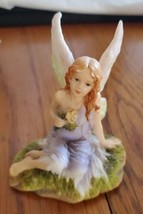 2001 Veronese Ginger Fairy Figure With Butterfly Wings, Rose, Purple Dress 3in - £7.95 GBP