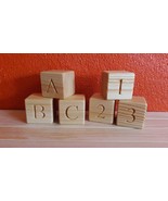 1.8&quot; Wooden Cubes with Letters and Numbers, ABC and Number Blocks, ABC 123 - £83.16 GBP