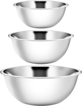 Ybm Home Stainless Steel Large Mixing Bowls (Set Of 3) For Baking,, 90Set - £53.22 GBP