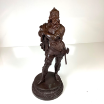 Victorian Era Viking Warrior Cast Spelter Parlor Statue Antique Vintage ... - $119.00