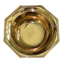 Vtg Art Deco Brass Bowl Trinket Jewelry Holder Ashtray Accent Shiny Handcrafted image 6