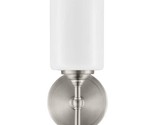 Home Decorators Collection Ayelen 1-Light Brushed Nickel Opal White Glas... - $42.08