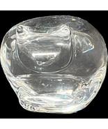 Vintage Orrefors Sweden Crystal FAT CAT Paperweight Art Glass Figurine U55B - $35.98 CAD