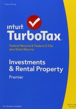 TurboTax 2014 Premier Investments and Real Estate Federal/State 2014 PC/MAC CD/D - $24.63