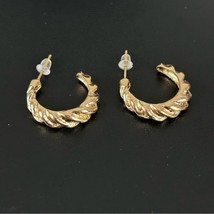 Golden Semi-Hoop Earrings S11, New! - £13.75 GBP