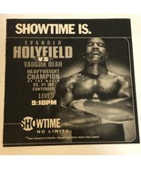 Showtime No Limits Boxing TV guide Print Ad Evander Holyfield Vs Vaughn ... - $5.93