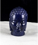 Natural Blue Jade Buddha Head 4.5&quot; 3960 Ct Fine Gemstone Statue Home Decor - €371,25 EUR