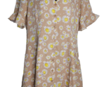 Lulus Womens Dress Medium Floral Daisy Print Button Tie Back Ruffle Sleeves - £23.96 GBP