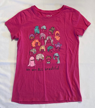 Girl&#39;s pink tee shirt We Are All Beautiful size L 10-12 Cat &amp; Jack - £2.39 GBP
