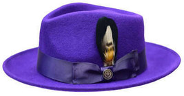 Bruno Capelo Hat Australian Wool Fedora Teardrop Crushable Bel Air BL595 Purple - £57.43 GBP