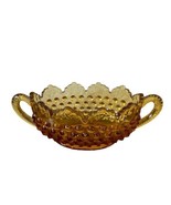Vtg FENTON 5” Hobnail Amber Colonial Amber Handled Nut Dish - €20,26 EUR