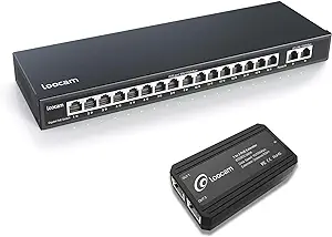 16 Port Gigabit PoE Switch with 2 Gigabit Ethernet Uplink Plus 2 Port Po... - $252.99