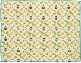 Kitchen Printed Microfiber Drying Mat (16&quot;x18&quot;) BEES, BEEHIVE LATTICE, MI - £13.19 GBP