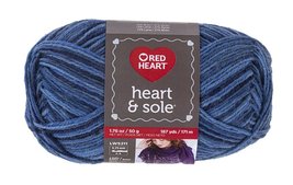 RED HEART &amp; Sole Yarn, Denimy - $4.83