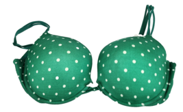 Victoria Secret Very Sexy Push Up Bra Green Polka Dot Crystal Multiway 38DD - $32.66