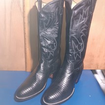 Womens cowboy boots Bobs Boots bk exotic L bk emb U sz:7.5 B  item: p486 - $261.80