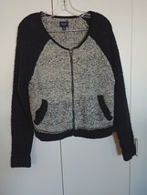 AMERICAN EAGLE OUTFITTERS LADIES LS ZIP PURL KNIT SWEATER-L-BARELY WORN-... - $4.99
