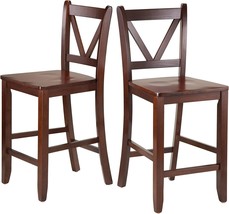 Winsome Victor Stools, 24&quot;, Brown - £129.49 GBP