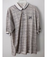 Vintage Slazenger Mens Golf Polo Short Sleeve Shirt Sz L Tan Black Striped - $32.09 CAD