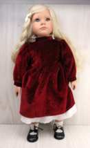 Heidi Ott Meet Beth Doll Best Friends 18” Blonde Hair Red Velvet Dress 1996 - £19.45 GBP