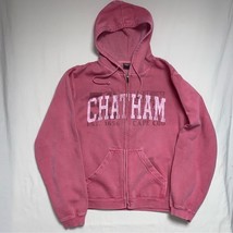 Cape Cod Pink Sweatshirt Women&#39;s XL Chatham Zip Up Cozy Oversized Hoodie Hooded - £33.23 GBP