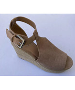 Indigo Rd. Women’s Wedge Heels Sz 10 Light Gray Tan Ankle Strap Open Toe... - £23.14 GBP
