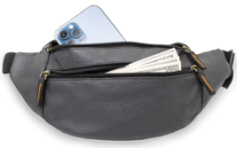 Genuine Leather Waist Fanny Pack Travel Belt Bag Travel kit Pouch - £14.85 GBP