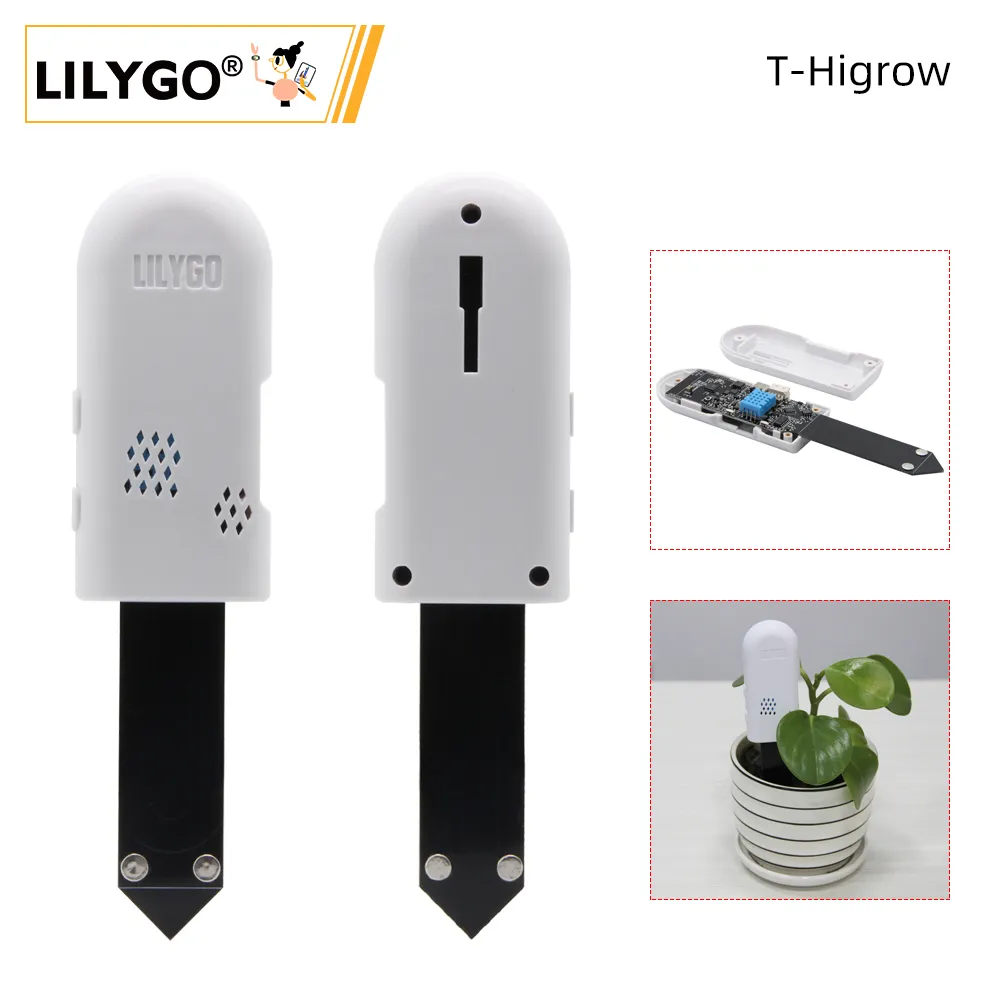 LILYGO® T-Higrow ESP32 Soil Tester DHT11 BEM280 Garden Flowers Temperature Moist - £30.80 GBP