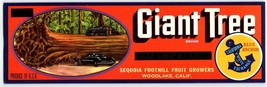 Giant Tree California Blue Anchor Fruit Crate Label Vintage 1940s Old Car Auto - £10.43 GBP