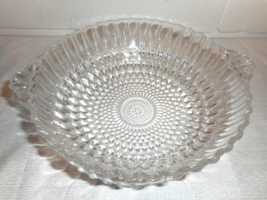 Anchor Hocking Glass Bowl Hobnail Starburst Flower Bottom Scalloped Edge... - £15.72 GBP